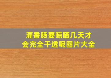 灌香肠要晾晒几天才会完全干透呢图片大全