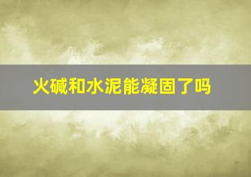 火碱和水泥能凝固了吗