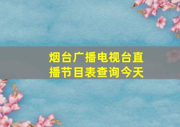 烟台广播电视台直播节目表查询今天