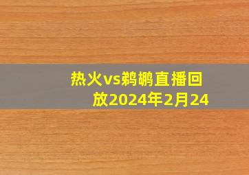 热火vs鹈鹕直播回放2024年2月24