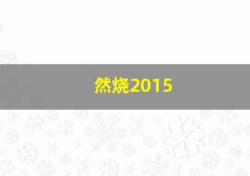 然烧2015