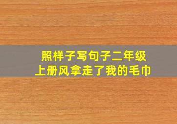 照样子写句子二年级上册风拿走了我的毛巾