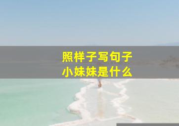 照样子写句子小妹妹是什么