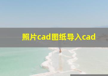 照片cad图纸导入cad