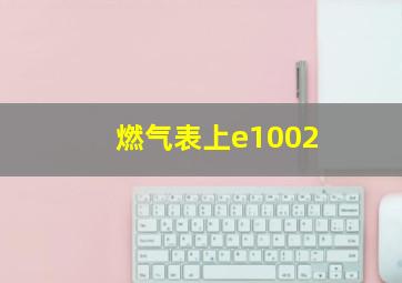 燃气表上e1002