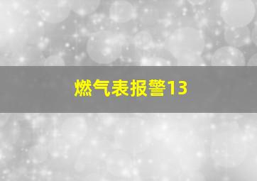 燃气表报警13