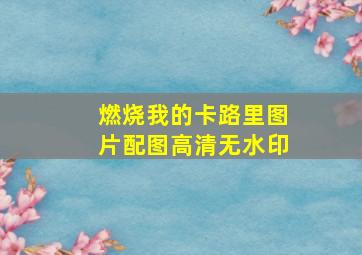 燃烧我的卡路里图片配图高清无水印