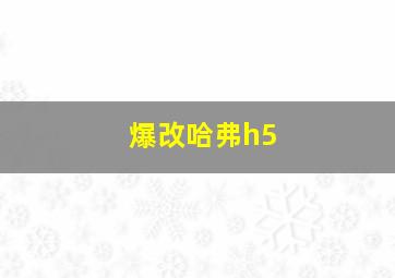 爆改哈弗h5