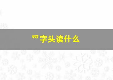 爫字头读什么