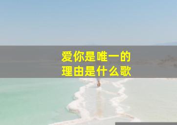 爱你是唯一的理由是什么歌