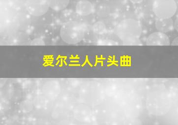 爱尔兰人片头曲