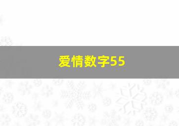 爱情数字55