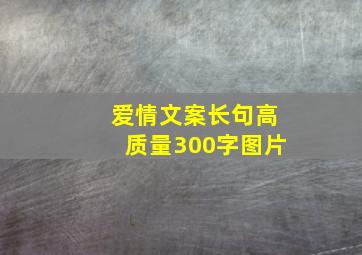 爱情文案长句高质量300字图片