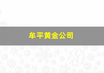 牟平黄金公司