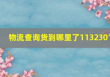 物流查询货到哪里了1132301