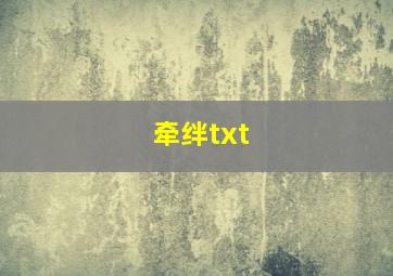 牵绊txt