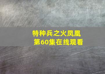 特种兵之火凤凰第60集在线观看