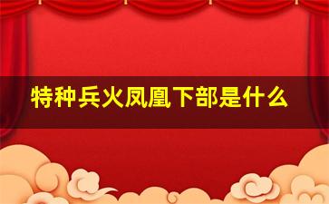 特种兵火凤凰下部是什么