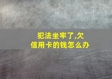 犯法坐牢了,欠信用卡的钱怎么办