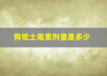 狗吃土霉素剂量是多少