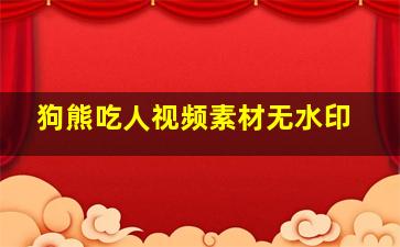 狗熊吃人视频素材无水印