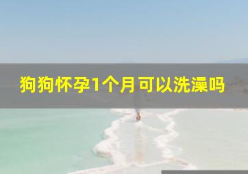 狗狗怀孕1个月可以洗澡吗