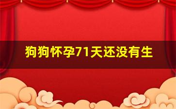 狗狗怀孕71天还没有生