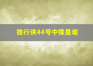 独行侠44号中锋是谁