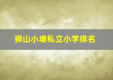 狮山小塘私立小学排名