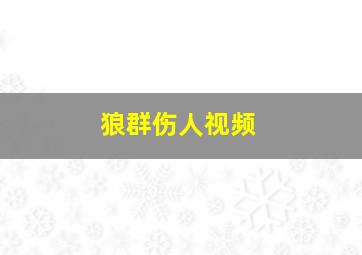 狼群伤人视频