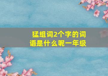 猛组词2个字的词语是什么呢一年级