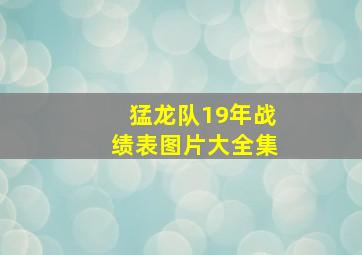 猛龙队19年战绩表图片大全集