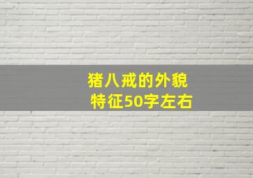 猪八戒的外貌特征50字左右