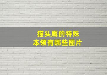 猫头鹰的特殊本领有哪些图片