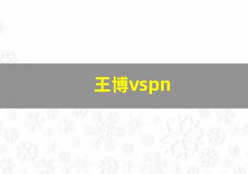 王博vspn