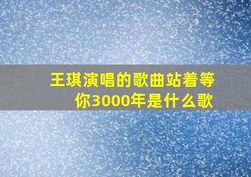 王琪演唱的歌曲站着等你3000年是什么歌