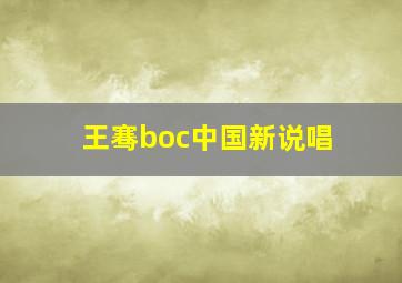 王骞boc中国新说唱