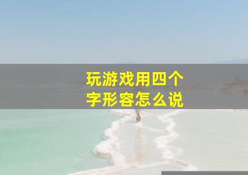 玩游戏用四个字形容怎么说