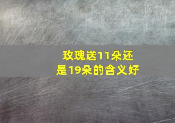 玫瑰送11朵还是19朵的含义好