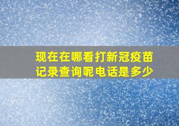 现在在哪看打新冠疫苗记录查询呢电话是多少