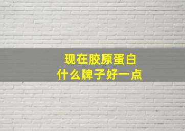 现在胶原蛋白什么牌子好一点