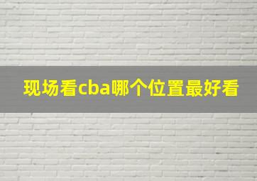 现场看cba哪个位置最好看