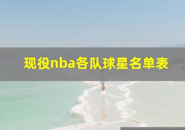 现役nba各队球星名单表