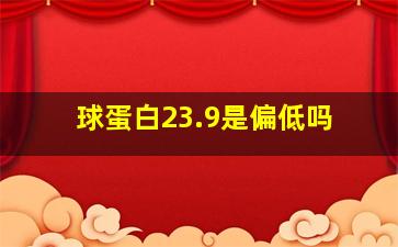 球蛋白23.9是偏低吗