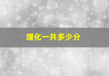 理化一共多少分