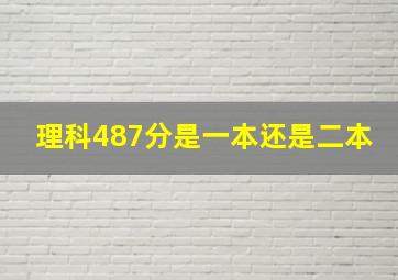 理科487分是一本还是二本