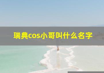 瑞典cos小哥叫什么名字