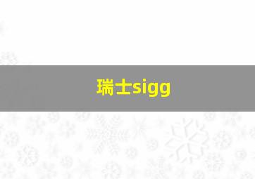 瑞士sigg