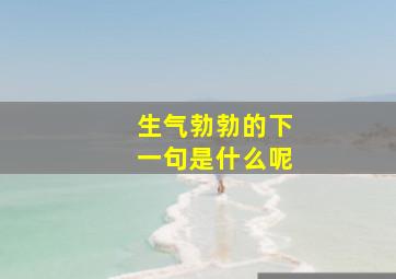 生气勃勃的下一句是什么呢