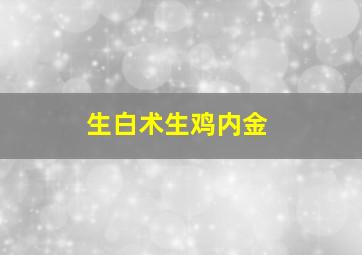 生白术生鸡内金